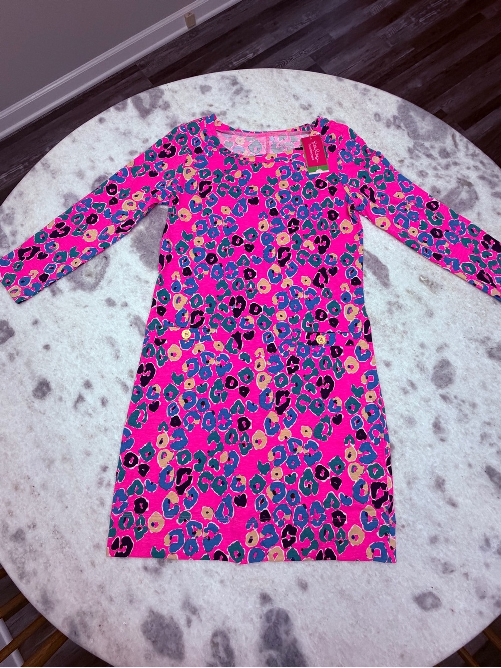 NWT Lilly Pulitzer Corine Dress -  Hot Pink Multicolor Leopard Print